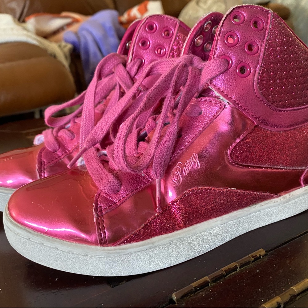 Pastry Metallic Pink Pop Tart High-Tops